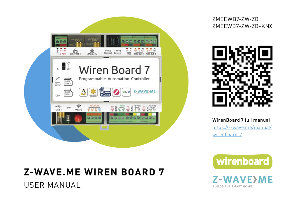 Z-Wave, Zigbee, KNX Multiprotokoll Smart Home Controller - Wiren Board 7